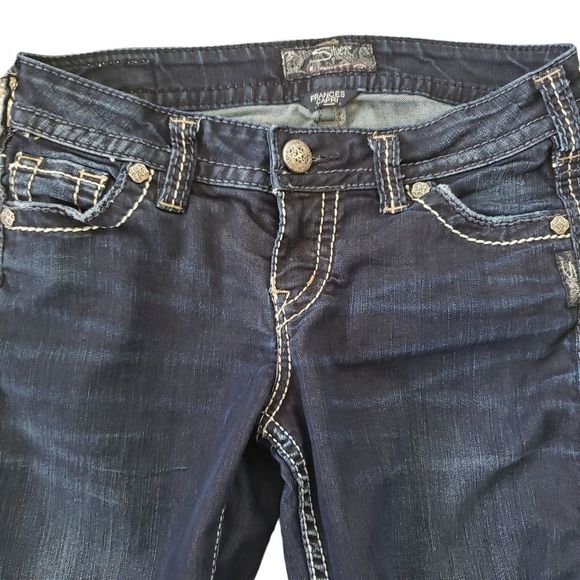 Silver Ladies Cropped Capri Jeans Size 27 - Picture 5 of 8